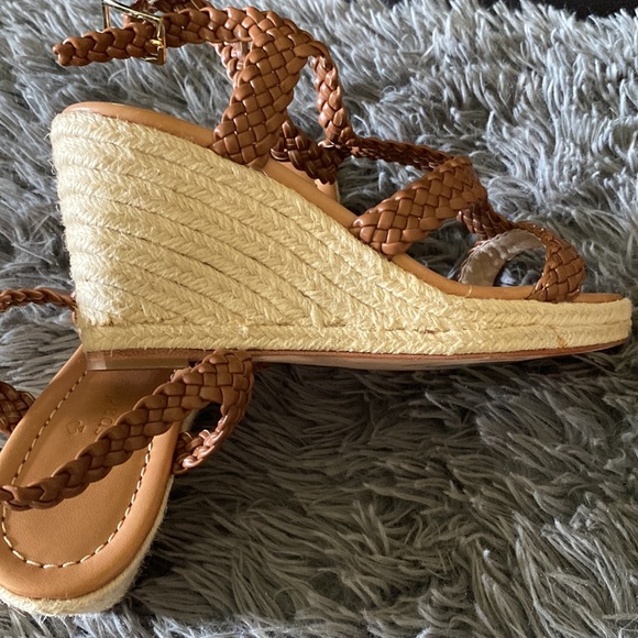 Kate Spade brown fay braided leather wedge sandals - Picture 8 of 13